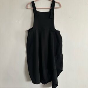 Mama B Pinafore Dress Made in Italy Adjustable Straps And Asymmetrical Skirt